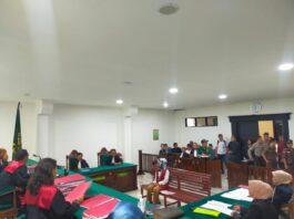 Suasana sidang Selebgram Bengkulu di Pengadilan Negeri Bengkulu