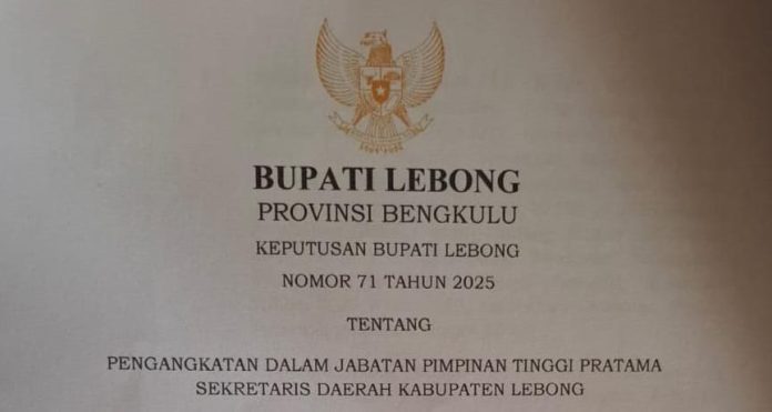 Setelah Dilantik Bupati