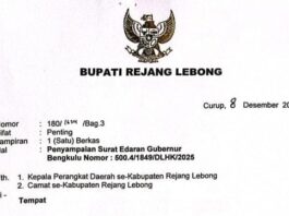 Dukung SE Gubernur Bengkulu
