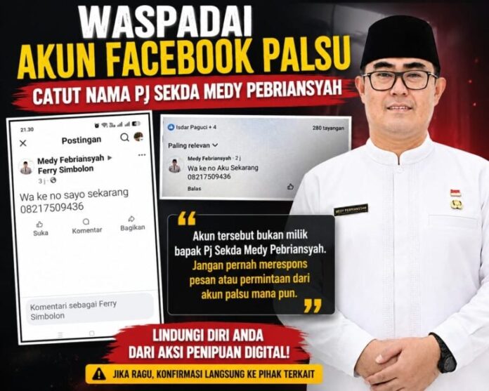 Akun Medsos Palsu Sekda