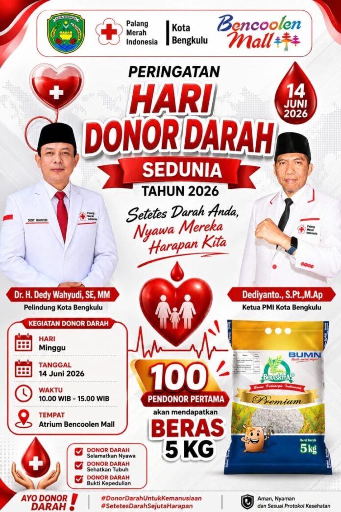 PMI Kota Bengkulu Siapkan