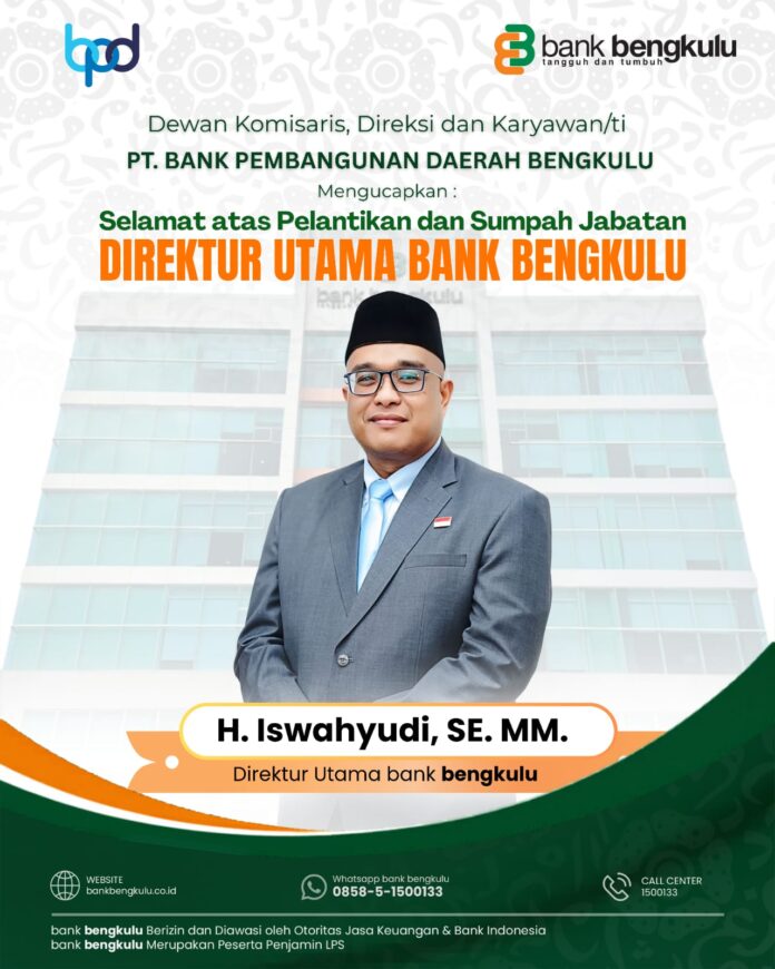 Iswahyudi Resmi Pimpin Bank