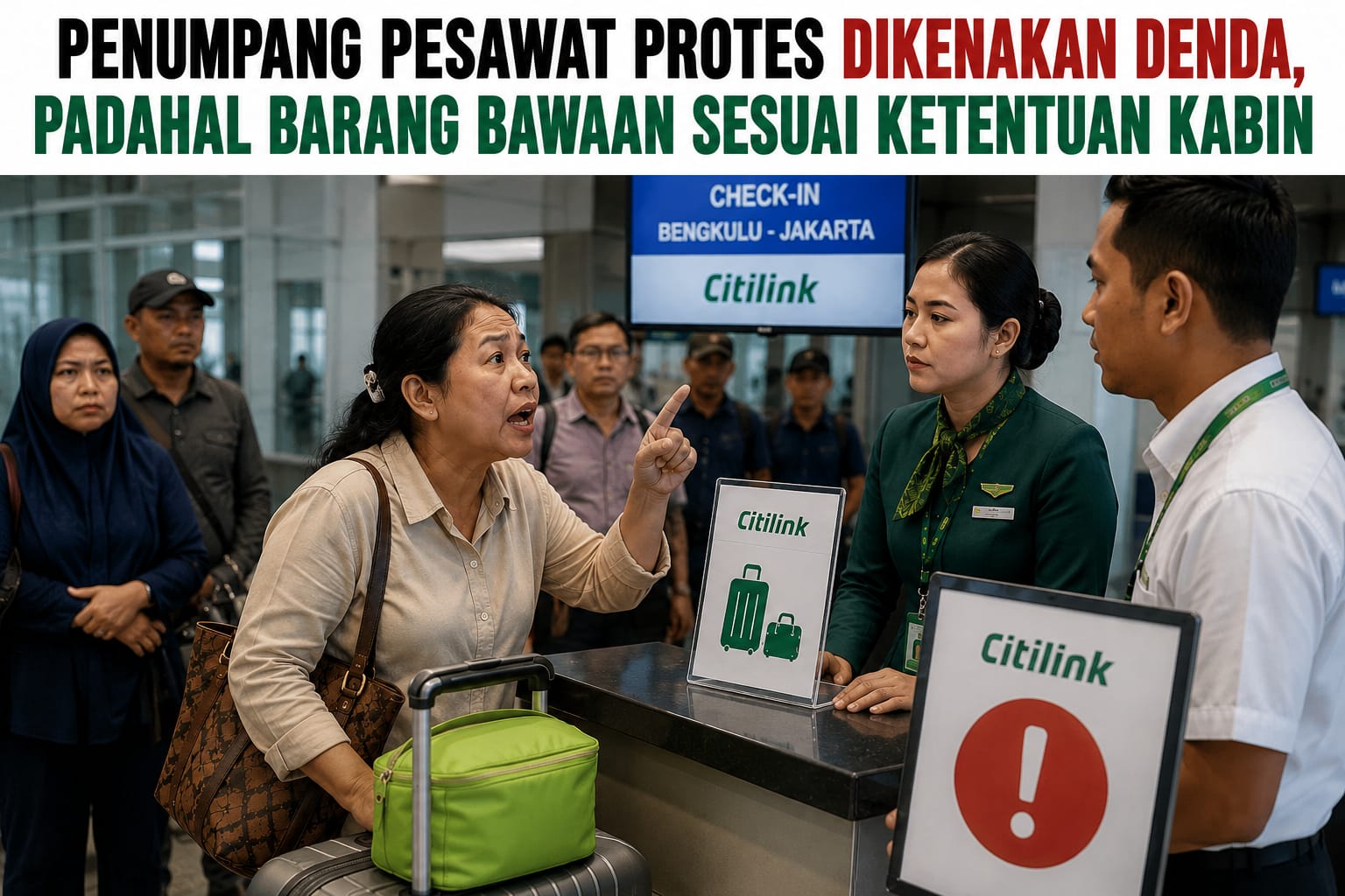 Penumpang Pesawat Protes Dikenakan Denda, Padahal Barang Bawaan Sesuai Ketentuan Kabin Penumpang Pesawat Protes
