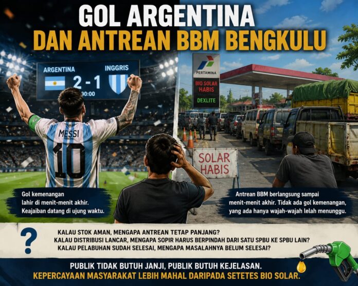 Gol Argentina dan Antrean