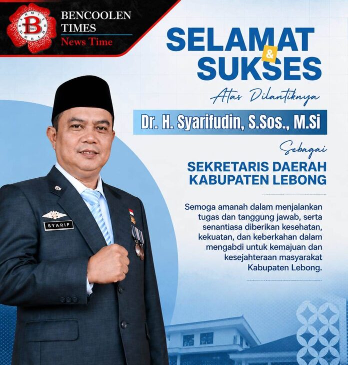 Lantik Syarifuddin Sebagai Sekda