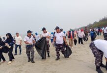 Aksi Cinta Pantai Bencoolen Mall Bersamaan Peringatan HUT LANAL dan HUT PMI ke-81, 1.200 Peserta Berpartisipasi Aksi Cinta Pantai Bencoolen Mall