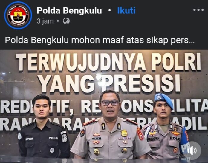 Polda Bengkulu Akui